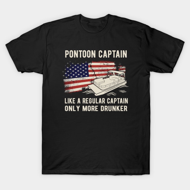 Pontoon captain like a regular captain T-shirt boat T-Shirt T-Shirt by BilieOcean